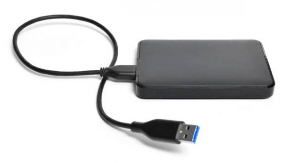 External hard disk with cable